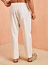 Men's Cream Solid Pyjama