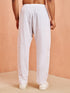 Men's White Cotton Solid Pyjama