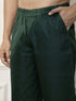 Men Mehendi Green Solid Pathani Kurta With Palazzo