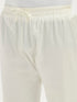Men's White Fine Satin Pathani Kurta Set