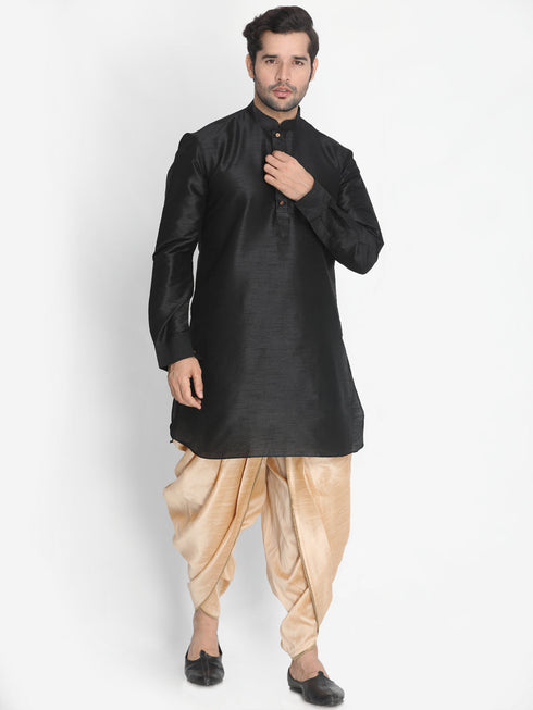 Men's Rose Gold Silk Blend Dhoti Pant