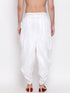 Men's White Silk Blend Dhoti Pant