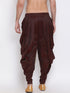 Men's Wine Silk Blend Dhoti Pant