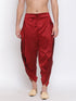 Men's Maroon Silk Blend Dhoti Pant