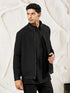 Men's Black Silk Blend Jacket
