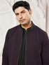 Men's Wine Silk Blend Jacket
