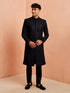 Men's Black Sherwani Kurta Pyjama