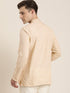 Men's Beige Pure Cotton Short Kurta