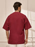 Men Maroon Cambric Cotton Yoga Kurta