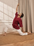 Men Maroon Cambric Cotton Yoga Kurta