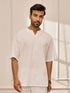 Men White Cambric Cotton Yoga Kurta