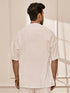 Men White Cambric Cotton Yoga Kurta