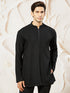 Men's Black Silk Blend Kurta