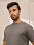 Men's Mud Brown Cotton Yoga Kurta Palazzo Set