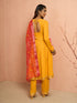 Women's Mustard Rayon Anarkali Kurta Set