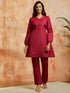 Women's Maroon Co Ords Set