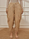 Women's Beige Cambric Cotton Dhoti Yoga Pants
