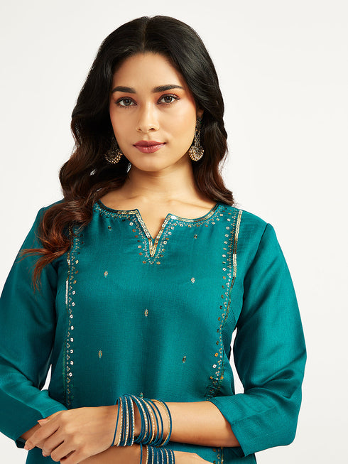 Women's Bottle Green Only Kurta