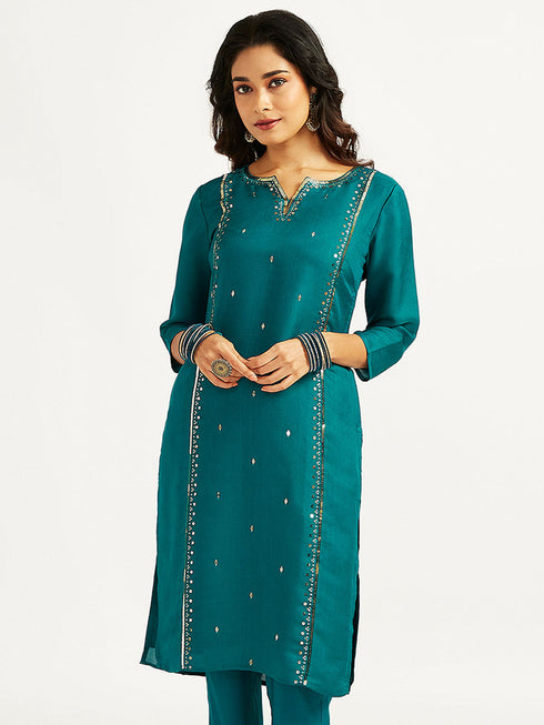 Women's Bottle Green Only Kurta