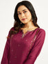 Women's Wine Only Kurta