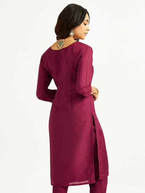 Women's Wine Only Kurta