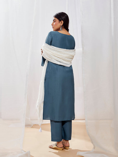 Women's Grey Kurta Set