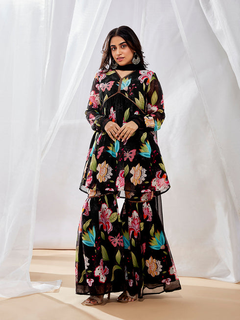 Women's Black Kurta Set