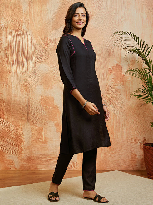 Women's Black Co Ords Set