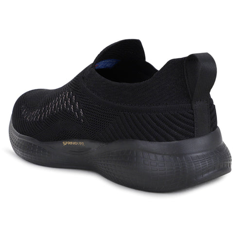 VAYU Black Men's Walking Shoes