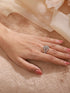 Silver Plated AD Studded Floral Delicate Engagement Finger BandRing