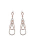 Rose Gold Plated AD Studded Contemporary Hoop Earrings
