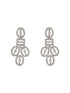 Rhodium Cubic Zircon Studded Contemporary Minimal Necklace Jewellery Set