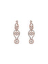 Rose Gold Plated AD Studded Floral Minimal Necklace Jewellery Set
