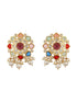 Nav Ratan Kundan Studded Pearl Beaded Haram Layered Royal Jewellery Set