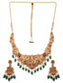 Gold Plated Jadau Divine Radha Krishna Temple Necklace Jewellery Set