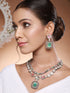 Gold Toned Pink & Mint Kundan Studded Double Lined Bridal Jewellery Set