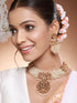 Gold Toned Pearl Cluster Elephant Statement Choker Jewellery Set