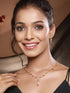 Gold Plated Zircon Studded Geometric Minimal Delicate Jewellery Set