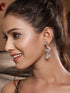 Silver Oxidised Toned CZ Studded Designer Chanbali Jhumki Earrings