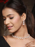 Gold Toned Pearl Beaded Designer Minimal Necklace Jewellery Set