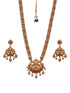 Antique Gold Toned Temple Lakshmiji Pendant Haram Jewellery Set
