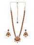 Antique Gold Toned Temple Lakshmiji Pendant Haram Jewellery Set