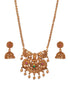 Antique Gold Polish Temple Lakshmiji Long Haram Mala Jewellery Set