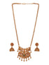 Antique Gold Polish Temple Lakshmiji Long Haram Mala Jewellery Set
