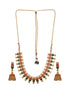 Gold Toned Green Enamelled Kerala tradition Nagapadam Floral Choker Jewellery Set
