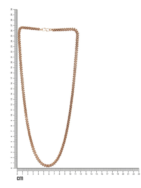 Gold Plated Ball Design 24 inch Thick Dailywear Long Necklace Chain