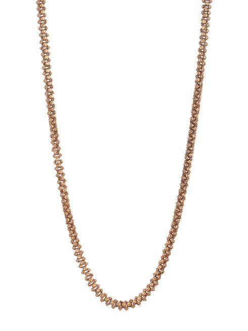 Gold Plated Ball Design 24 inch Thick Dailywear Long Necklace Chain