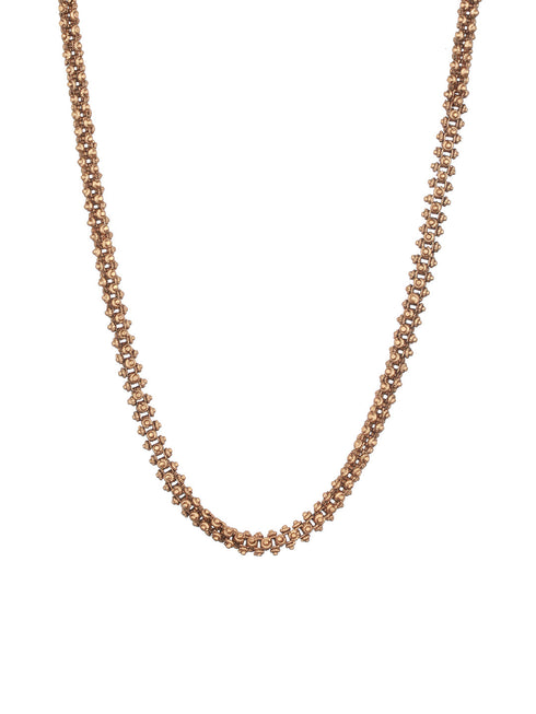 Antique Gold Plated Ball Design 18 inch Dailywear Necklace Chain