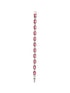 Silver Toned Red AD Studded Minimal Link Tennis Bracelet