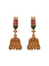 Gold Toned Green Enamelled Kerala tradition Nagapadam Floral Choker Jewellery Set